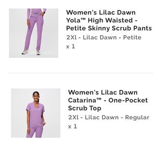 Figs Women's Lilac Skinny Scrub Pants